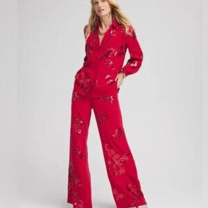 Chico's Red Sequin Top and Pants NWT